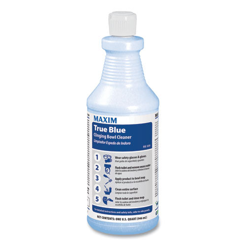 Maxim® True Blue Clinging Bowl Cleaner, Mint Scent, 32 Oz Bottle, 12-carton freeshipping - TVN Wholesale