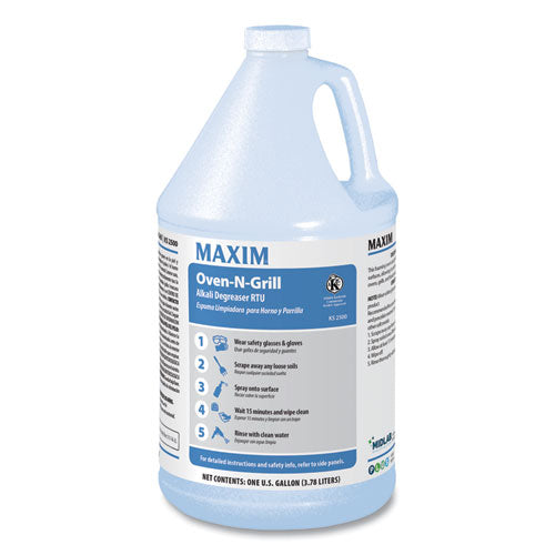 Maxim® Oven-n-grill Alkali Degreaser Rtu, Citrus Scent, , 1 Gal Bottle, 4-carton freeshipping - TVN Wholesale