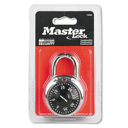 Master Lock® Combination Lock, Stainless Steel, 1 7-8" Wide, Black Dial freeshipping - TVN Wholesale