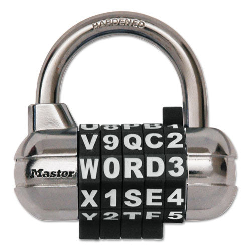 Master Lock® Password Plus Combination Lock, Hardened Steel Shackle, 2 1-2" Wide, Silver freeshipping - TVN Wholesale