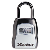 Master Lock® Locking Combination 5 Key Steel Box, 3 1-4w X 1 5-8d X 4h, Black-silver freeshipping - TVN Wholesale