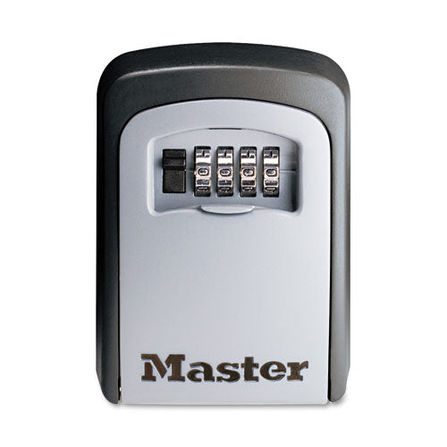 Master Lock® Locking Combination 5 Key Steel Box, 3 1-4w X 1 1-2d X 4 5-8h, Black-silver freeshipping - TVN Wholesale
