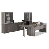Safco® Medina Series Laminate Curved Desk Top, 72" X 36", Gray Steel freeshipping - TVN Wholesale