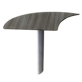 Safco® Medina Series Laminate Curved Desk Top, 72" X 36", Gray Steel freeshipping - TVN Wholesale