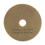 Scotch-Brite™ Clean And Shine Pad, 17" Diameter, Brown-yellow, 5-carton freeshipping - TVN Wholesale