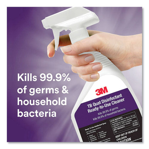 3M™ Tb Quat Disinfectant Ready-to-use Cleaner, Lemon Scent, 1 Qt Bottle freeshipping - TVN Wholesale