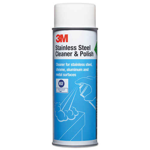 3M™ Stainless Steel Cleaner And Polish, Lime Scent, Foam, 21 Oz Aerosol Spray, 12-carton freeshipping - TVN Wholesale