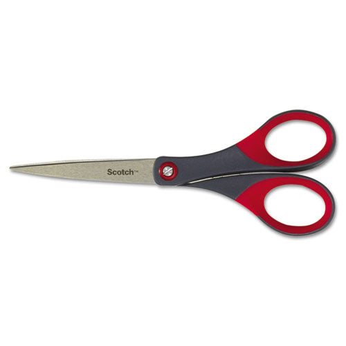 Scotch® Precision Scissors, 8" Long, 3.25" Cut Length, Gray-red Offset Handle freeshipping - TVN Wholesale
