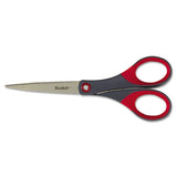 Scotch® Precision Scissors, 8" Long, 3.25" Cut Length, Gray-red Offset Handle freeshipping - TVN Wholesale