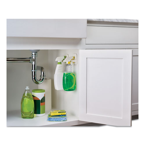 Command™ Spray Bottle Holder, 2.34 X 1.69 X 3.34, White, 2 Hangers-4 Strips-pack freeshipping - TVN Wholesale