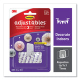Command™ Adjustables Repositionable Mini Hooks, Plastic, White, 0.5 Lb Capacity, 14 Hooks And 30 Strips freeshipping - TVN Wholesale