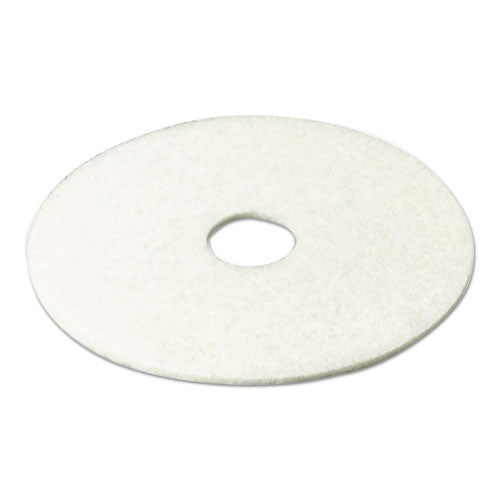 3M™ Low-speed Super Polishing Floor Pads 4100, 27" Diameter, White, 5-carton freeshipping - TVN Wholesale