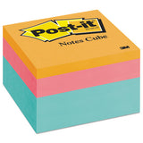 Post-it® Notes Original Cubes, 3 X 3, Aqua Wave, 470-sheet freeshipping - TVN Wholesale