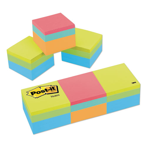 Post-it® Notes Original Cubes, 3 X 3, Blue Wave, 470-sheet freeshipping - TVN Wholesale