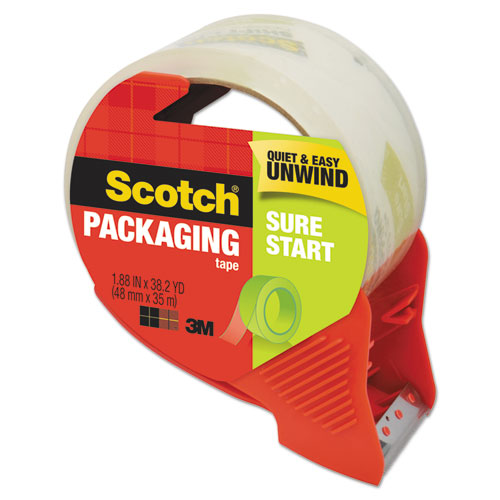 Scotch® Sure Start Packaging Tape, 3" Core, 1.88" X 54.6 Yds, Clear, 8-pack freeshipping - TVN Wholesale
