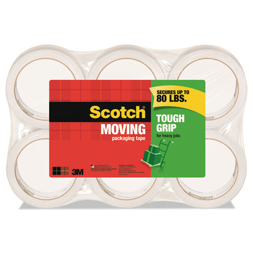 Scotch® Tough Grip Moving Packaging Tape, 3" Core, 1.88" X 54.6 Yds, Clear, 6-pack freeshipping - TVN Wholesale