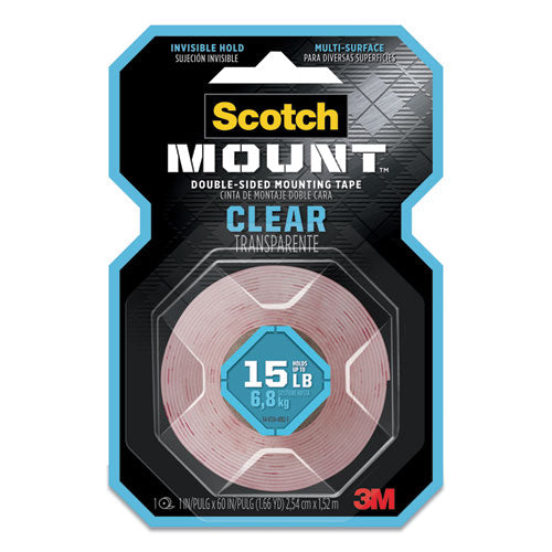 Scotch® Permanent Clear Mounting Tape, Holds Up To 15 Lbs, 1 X 60, Clear freeshipping - TVN Wholesale