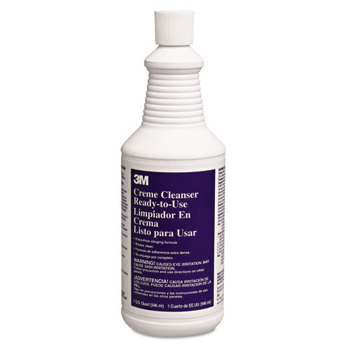 3M™ Bathroom Creme Cleanser, Mint Scent, 1 Qt. Bottle freeshipping - TVN Wholesale