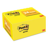 Post-it® Notes Original Pads In Canary Yellow, 1 3-8 X 1 7-8, 100 Sheets-pad, 24 Pads-pack freeshipping - TVN Wholesale
