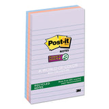 Post-it® Notes Super Sticky Recycled Notes In Wanderlust Pastel Colors, Lined, 4 X 6, 90 Sheets-pad, 3 Pads-pack freeshipping - TVN Wholesale