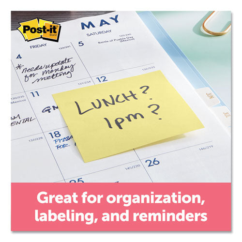 Post-it® Notes Original Pads In Canary Yellow, Lined, 4 X 6, 100-sheet, 5-pack freeshipping - TVN Wholesale