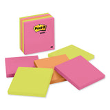 Post-it® Notes Original Pads In Poptimistic Colors, 4 X 4, Plain, 100 Notes-pad, 5 Pads-pack freeshipping - TVN Wholesale