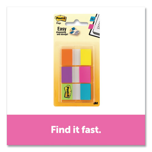 Post-it® Flags Page Flags In Portable Dispenser, Assorted Brights, 60 Flags-pack freeshipping - TVN Wholesale