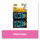 Post-it® Flags Arrow Message 1" Page Flags, "initial Here", Blue, 2 50-flag Dispensers-pack freeshipping - TVN Wholesale