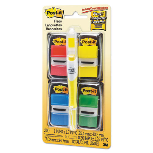 Post-it® Flags Page Flag Value Pack, Assorted, 200 1" Flags + Highlighter With 50 1-2" Flags freeshipping - TVN Wholesale