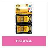 Post-it® Flags Arrow Message 1" Page Flags, "sign Here", Yellow, 2 50-flag Dispensers-pack freeshipping - TVN Wholesale