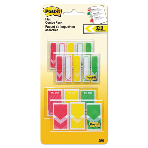 Post-it® Flags 1-2" And 1" Prioritization Page Flag Value Pack, Red-yellow-green, 320-pack freeshipping - TVN Wholesale