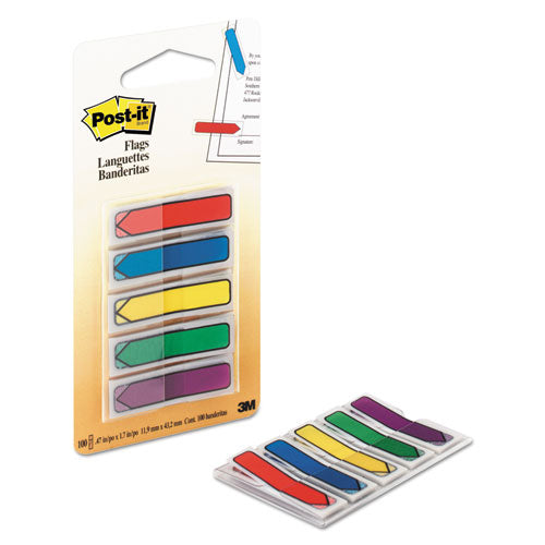 Post-it® Flags Arrow 1-2" Page Flags, Blue-green-purple-red-yellow, 20-color, 100-pack freeshipping - TVN Wholesale