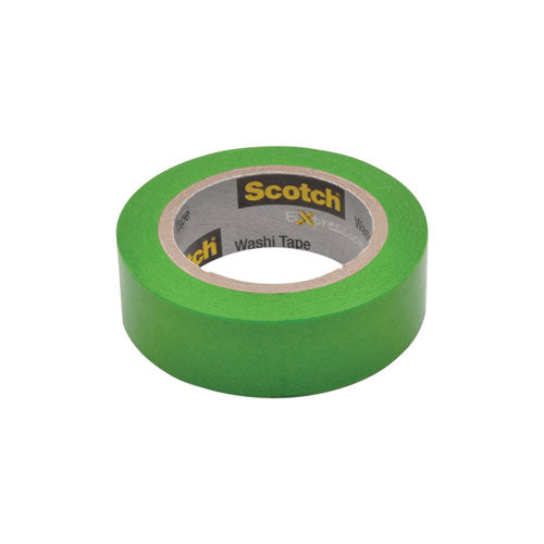 Scotch® Expressions Washi Tape, 1.25" Core, 0.59" X 32.75 Ft, Green freeshipping - TVN Wholesale