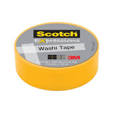 Scotch® Expressions Washi Tape, 1.25" Core, 0.59" X 32.75 Ft, Yellow freeshipping - TVN Wholesale