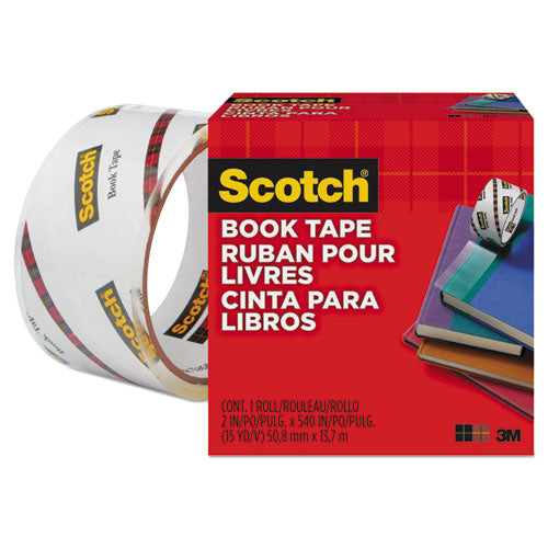 Scotch® Book Tape, 3" Core, 2" X 15 Yds, Clear freeshipping - TVN Wholesale