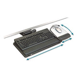 3M™ Easy Adjust Keyboard Tray, Highly Adjustable Platform, 23" Track, Black freeshipping - TVN Wholesale