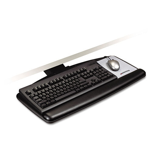 3M™ Easy Adjust Keyboard Tray, Standard Platform, 23" Track, Black freeshipping - TVN Wholesale