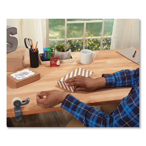 Scotch® Clip And Twist Desktop Tape Dispenser, With Tape Roll, 1" Core, Plastic, Gray freeshipping - TVN Wholesale