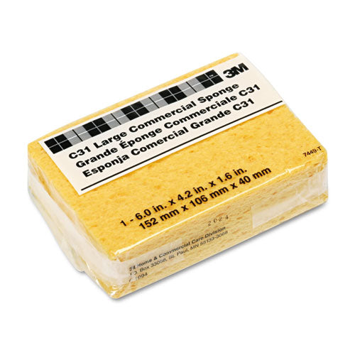 3M™ Commercial Cellulose Sponge, Yellow, 4.25 X 6, 1.6" Thick, Yellow freeshipping - TVN Wholesale