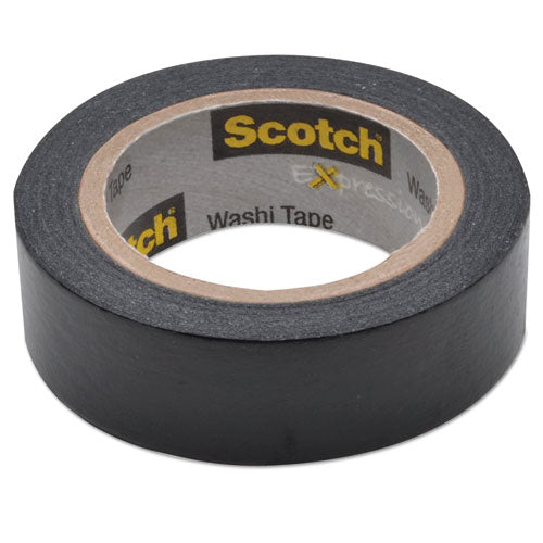 Scotch® Expressions Washi Tape, 1.25" Core, 0.59" X 32.75 Ft, Black freeshipping - TVN Wholesale