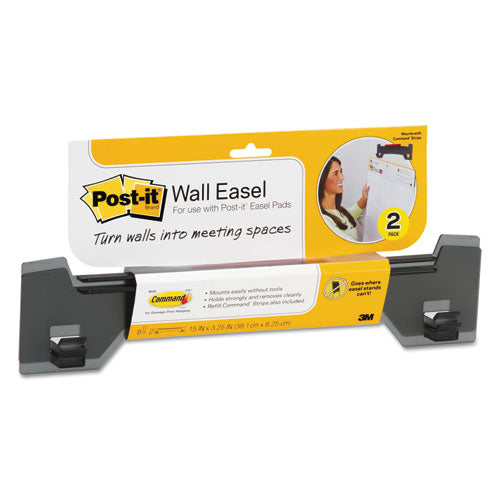 Post-it® Wall Easel, Adhesive Mount, Plastic, Smoke, 2-pack freeshipping - TVN Wholesale