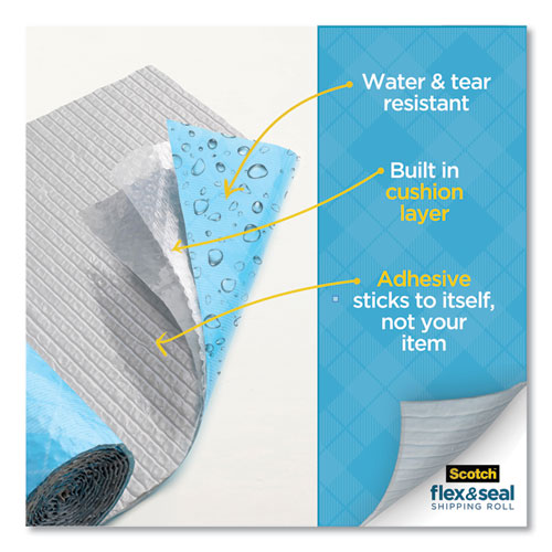 Scotch™ Flex And Seal Shipping Roll, 15" X 10 Ft, Blue-gray freeshipping - TVN Wholesale
