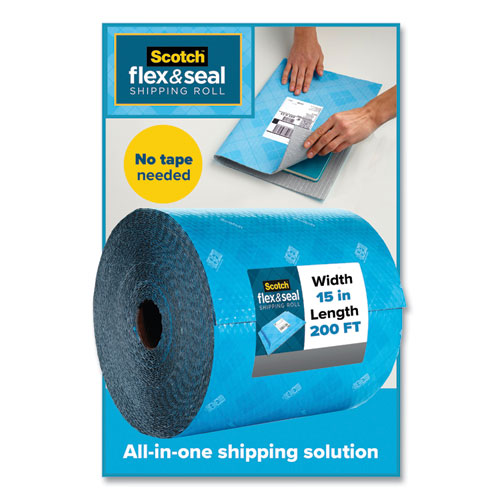 Scotch™ Flex And Seal Shipping Roll, 15" X 200 Ft, Blue-gray freeshipping - TVN Wholesale