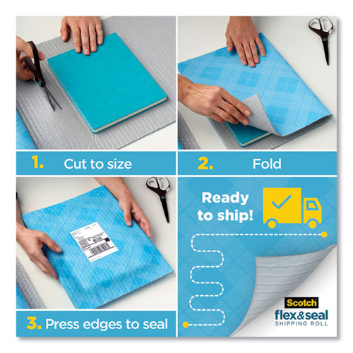 Scotch™ Flex And Seal Shipping Roll, 15" X 20 Ft, Blue-gray freeshipping - TVN Wholesale