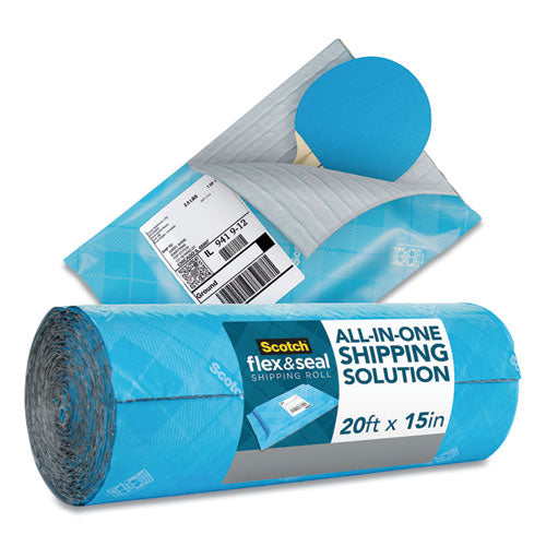 Scotch™ Flex And Seal Shipping Roll, 15" X 20 Ft, Blue-gray freeshipping - TVN Wholesale
