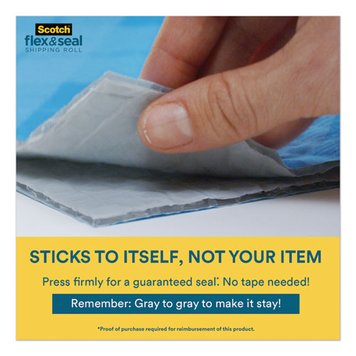 Scotch™ Flex And Seal Shipping Roll, 15" X 20 Ft, Blue-gray freeshipping - TVN Wholesale