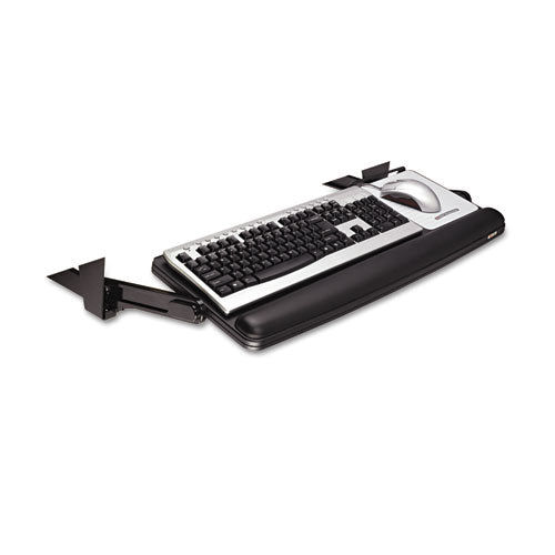 3M™ Adjustable Under Desk Keyboard Drawer, 27.3w X 16.8d, Black freeshipping - TVN Wholesale