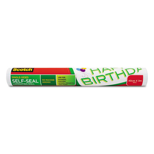 Scotch™ Single-sided Self-seal Laminating Roll, 9.5 Mil, 16" X 10 Ft, Gloss Clear freeshipping - TVN Wholesale