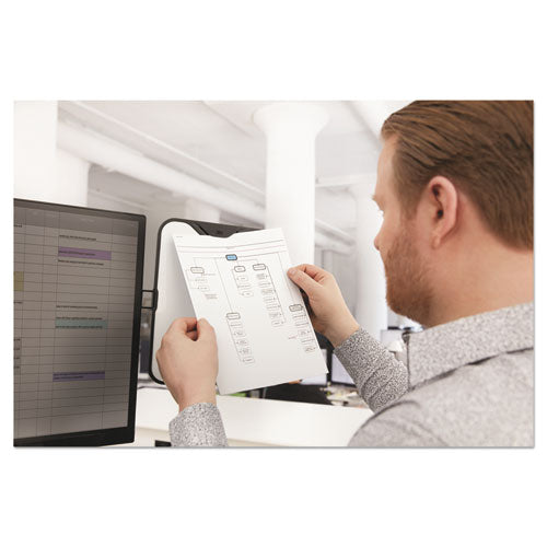 3M™ Monitor Whiteboard, 10 Sheet Capacity, Plastic, Black-white freeshipping - TVN Wholesale