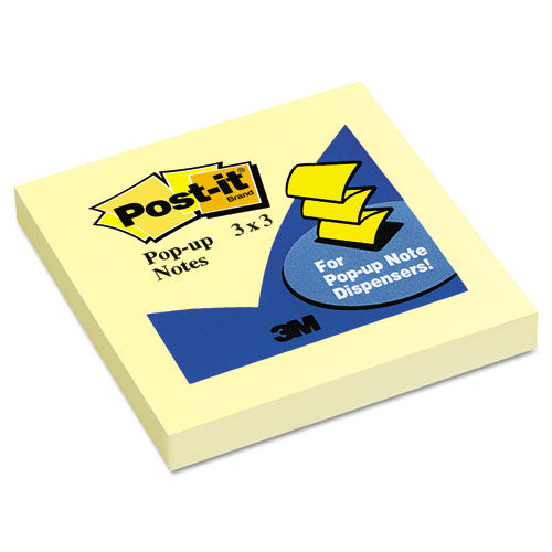 Post-it® Pop-up Notes Original Canary Yellow Pop-up Refill, 3 X 3, 12-pack freeshipping - TVN Wholesale